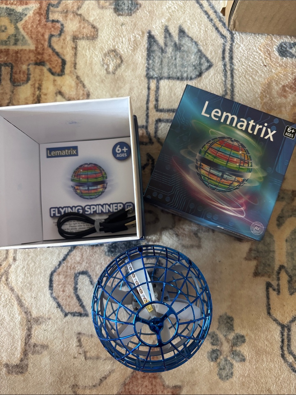 Matix Multi-Color Cage Hover Spinner Toy